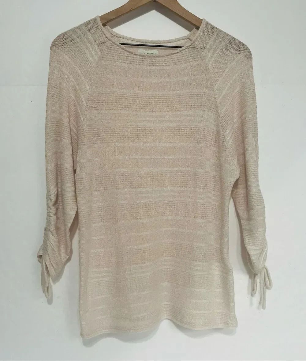 Lucky Brand Beige Knit Top   Size S